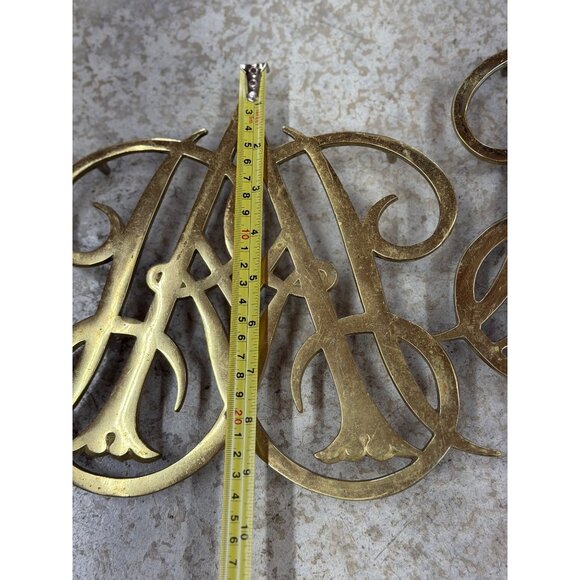 VTG Virginia Metalcrafters Brass Queen Anne Cypher Trivet Colonial Williamsburg - Picture 6 of 7